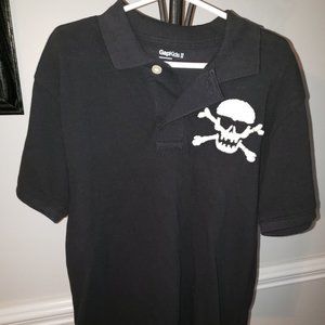 Gap Kids Pirate Skull Polo Size Med 8
